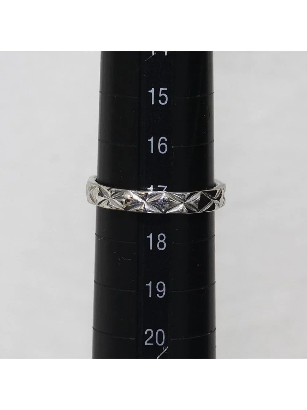 Chanel Quilted Ring Silver
